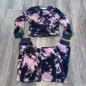 Abercrombie girls tie dye matching pajama set